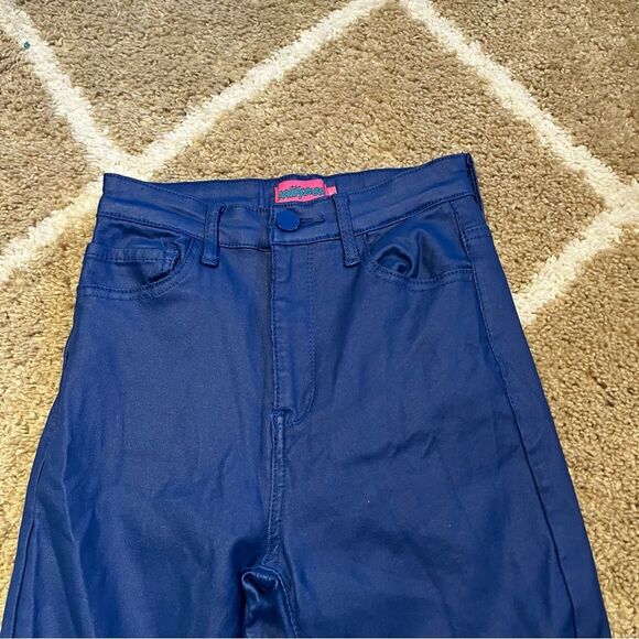 Edikted Luna Faux Leather Flare Jeans size S - Picture 7 of 8